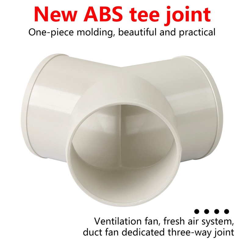 CABAX 3-Way Y Shape Plastic Duct Connector Splitter for Exhaust