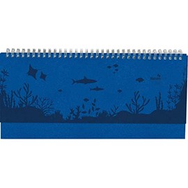 Tisch-Querkalender Nature Line Ocean 2023 - Tisch-Kalender - Büro-Kalender quer 29,7x13,5 cm - 1 Woche 2 Seiten - Umwelt-Kalender - mit Hardcover