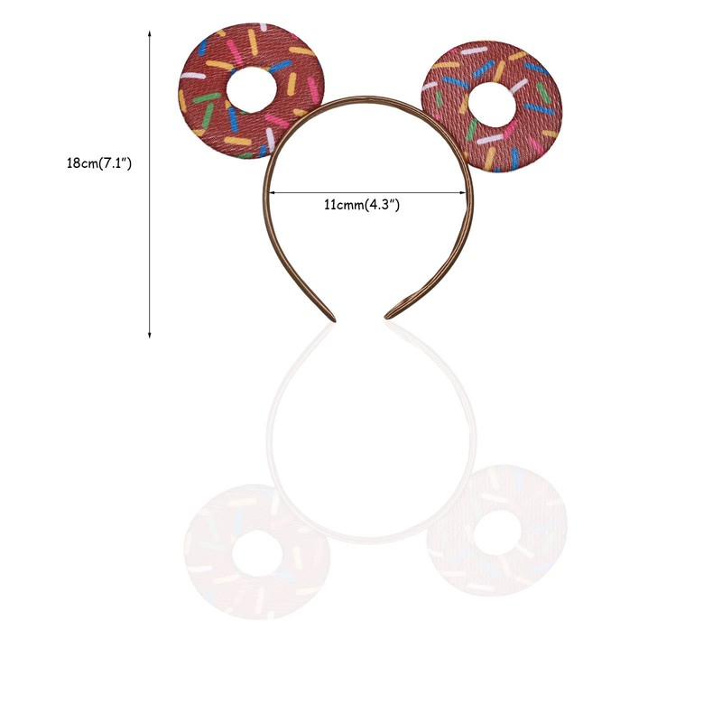 TOP HUNTER Donut Mouse Ears Headband for Donut Party Supplies