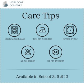 HEIRLOOM COMFORT 5 Pack Dual Tone Waffle Weave Kitchen Towels, 16x26 Inch, 100% Cotton, Super Absorbent, Fast Dry Dishcloth Set, Soft and Durable, Aqua Blue