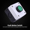 TOPINCN Green Push Button Switch Weatherproof Push Button Switch Station
