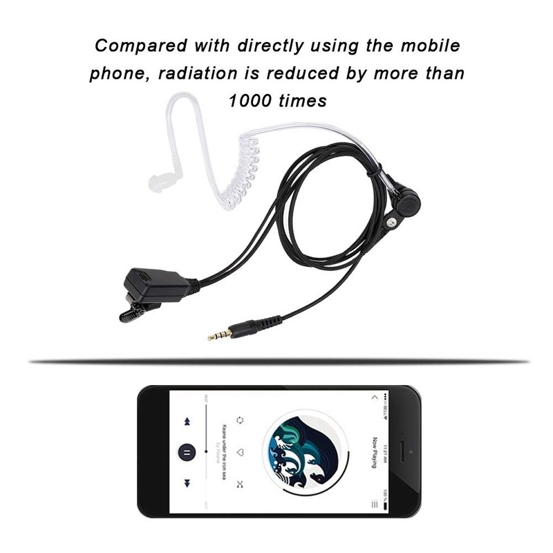 GOWENIC Auricular Walkie Talkie con Tubo Transparente de Aire de