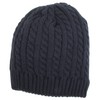 Atano Mens Cable Knit Beanie Hat with Warm Plush Lining