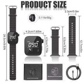 Aklot Vibrating Metronome Watch, Switchable Metronome or Sport Mode, Precision Pulse Wearable Metronomes for Instrumental Beginners, Musicians, Exercisers with Magnetic Charging Cable, Manual (Black)