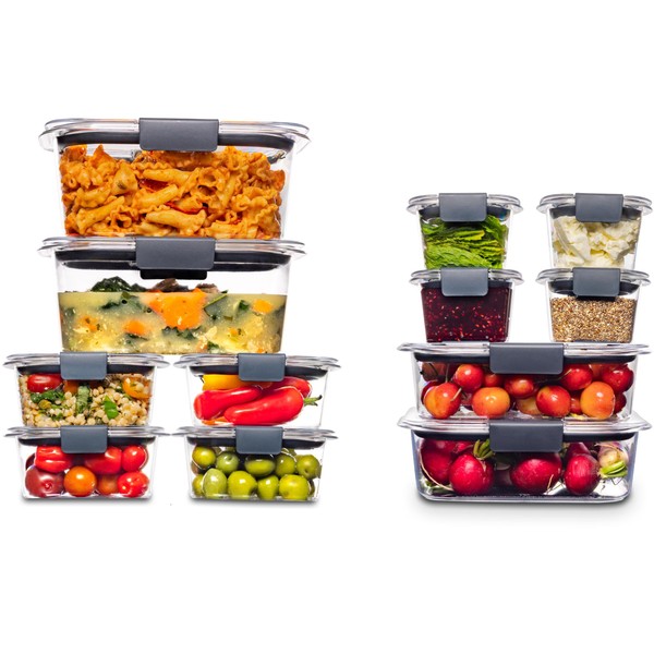 Rubbermaid Rubbermaid Brilliance BPA-Free Airtight Food Storage Containers, 24-Piece Set,