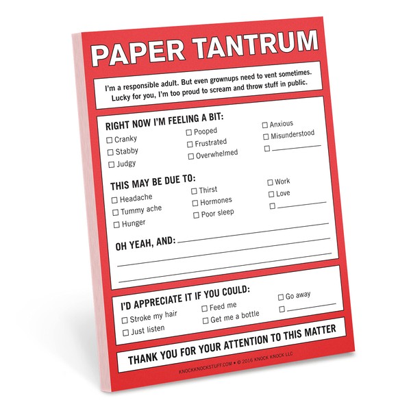 Knock Knock Paper Tantrum Nifty Note
