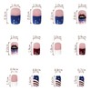 KTAABTR Independence Day Press on Nails Medium Square Fake Nails