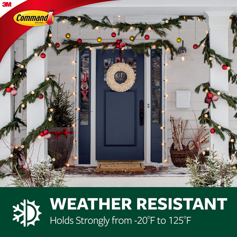 Command Outdoor Large Bronze Metal Hook, 1-Hook, 2-Strips, Decorate Damage-Free