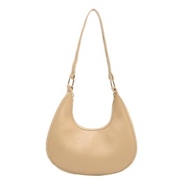 XSDSLS Clutch Tote Handbags Shoulder Purse for Women PU Leathers Crescent Hobo Handbag Lady Underarm Bag Mini Handbags With Zipper Closure Retro Vegan PU Leather Handbag (Khaki)