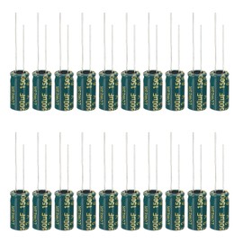 PATIKIL 6.3V 1500uF Electrolytic Capacitors, 20Pcs 8x16mm Aluminum High Frequency Electrolytic Capacitors for TV, LCD Monitor, Refrigerator, Circuit Boards, Green