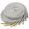 YJRVFINE Solid Flat Shoe Laces: Metal Tips Thick Shoelaces for