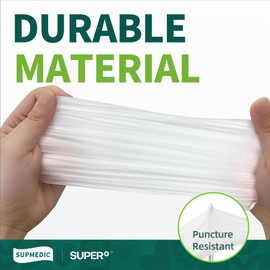 Supmedic Vinyl Disposable Exam Gloves, Clear 4 Mil Powder-Free Latex-Free Medical Food-Safe Cooking Cleaning Glove, 100 Pcs (Small)