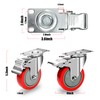 MaxxHaul 50687 4" Heavy Duty Locking Swivel Casters with Brakes,