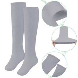 Seematn 2 Pairs Replacement Sock Liner for Walking Boots or Walker Brace Orthopedics Socks Fracture Walking Boot Sock Medical Boot Sock for Women and Men, One Size Fits Most(Gray)