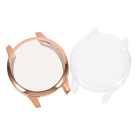 WOONEKY Electroplating TPU Protective Shell for Smartwatch Transparent Scratch-Resistant Screen Protector Bumper Case for Edge