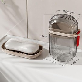 XINCHENG Travel Soap Case, Travel Soap Dishes with Lids, Travel Soap Box, Waterproof and Leakproof Soap Travel Case, Soap Holder Travel for Bathroom, Camping, Gym