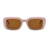LJCZKA Fashion Rectangle Sunglasses Unisex Retro Square Frame Shades Sun