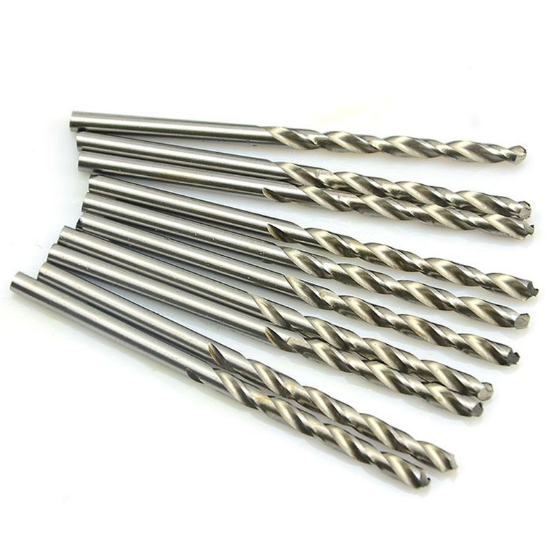 10pcs 0.5-3.2mm Micro HSS Twist Drill Mini Electric Drill Straight