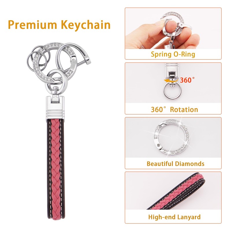 Koaudb Car Key Case Cover Fits, Rose Gold