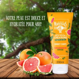 Le Petit Marseillais Sorbet Body Moisturising Gel Organic Grapefruit & Organic Thyme Dry Skin 200ml