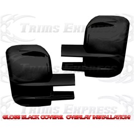 Trims Express 2007-2013 Chevy Silverado/GMC Sierra Door Tow Mirror Covers Full Gloss Black