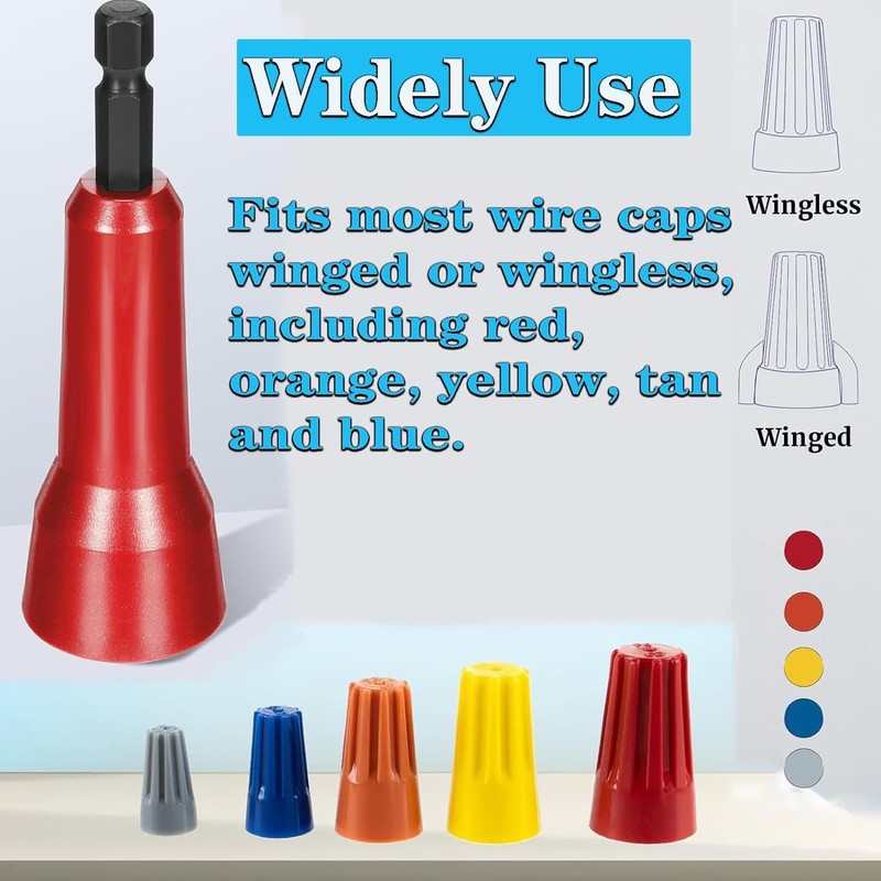YUENTOEN 2PCS Wire Nut Twister, Wire Twister Tool for Drill,