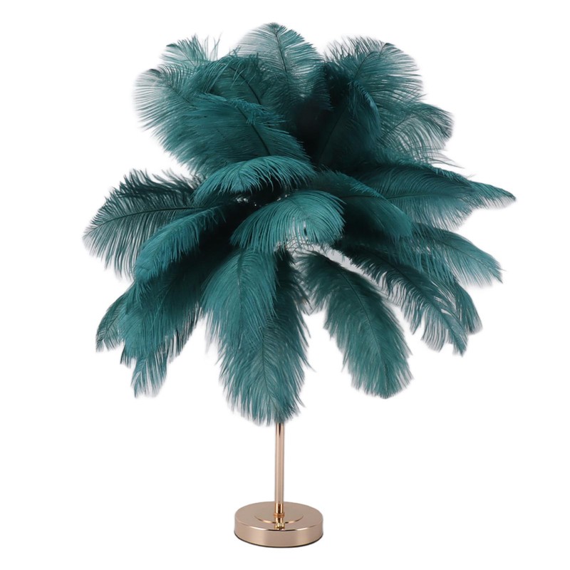 Decorative Table Lamp 30PCS Feathers USB Rechargeable Light Touch Control