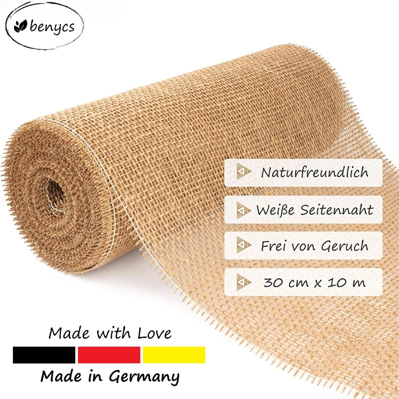 benycs Jute Table Runner Roll for Table and Wedding Decoration,
