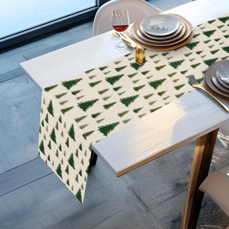 Tian Zhun Christmas Table Runner Christmas Tree Table Runners Xmas
