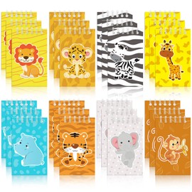 Zonon Pack of 24 Jungle Animals Mini Notepad Spiral Notebook Animals Tropical Theme Party Bags Gift Bags Filling Classroom Favours for Forest Birthday Holidays Party