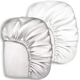 Pro Goleem 2 Pack Satin Soft Crib Sheet Great for Baby with Sensitive Hair Silky Baby Sheet White and Gray Unisex 52’’x28’’x8’’ Fitted Sheets