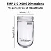 2 Pack Glass Globe Light Bulb Cover for Walk in