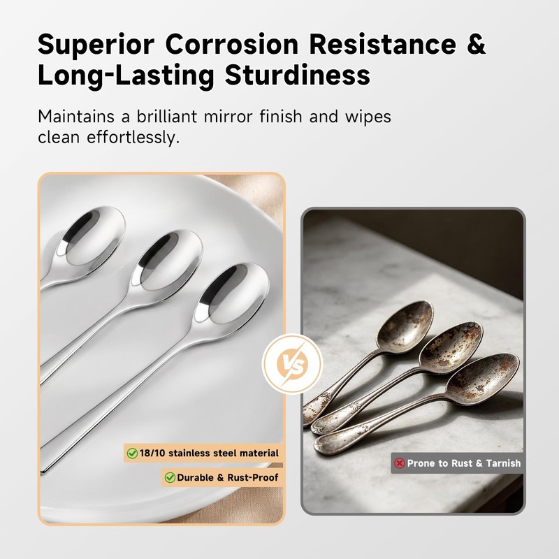 Demitasse Espresso Spoons, 18/10 Stainless Steel Mini Coffee Spoon