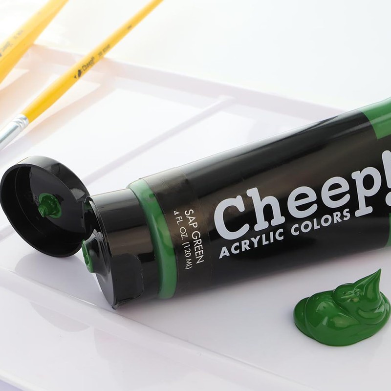 Cheep! Acrylic Paints, 4 oz. Tube - Sap Green, Perfect