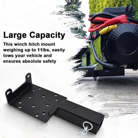 xinyee Winch Mount Plate with 2 Inch Receiver, Universal Trailer Winch Mount Bracket for ATVs, UTVs, Trailer, Truck