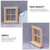Miniature House Dollhouse Window Wooden Traditional Side Window Unpainted Mini
