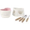 Precious Moments 192408 I'm So Glad I Fondue Ceramic Metal