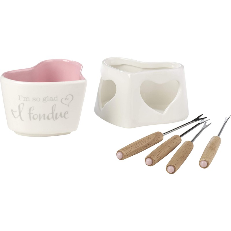 Precious Moments 192408 I'm So Glad I Fondue Ceramic Metal