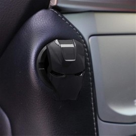 Car Engine Start Stop Button Cover Push to Start Button Ignition Cover Anti-Scratch Universal Aluminum Alloy Button Decoration Stickers for Cars (Silver-White) Rhinestone Car Automotive Vehicle - Color: Blue