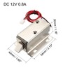 uxcell DC 12V 0.8A 11.4mm Electromagnetic Solenoid Lock Assembly for