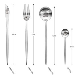 Juego de cubiertos de feliz cumpleaños 16, regalos grabados personalizados, 4 piezas, cuchillo de cena, cuchara, tenedor, cuchara de té, regalos de cumpleaños para hijo, hija, hermana, hermano, amigos