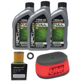 Kawasaki KLR650 1987-2024 OEM Synthetic Oil change Kit Uni Air Filter KLR 650