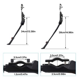 Bike Kickstand WorthPlanet Bicycle Kickstand Aluminum Alloy Bicycle Side Support Bracket for 24-29 Inch Mountain Bike Road Bike W120041
