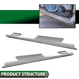 GRAND ORANGE Outer Rocker Panels Pair Compatible with Ford F150 4-Door Crew Cab 2009-2014, Left Driver and Right Passenger Side Slip-on Outer Rocker Panel