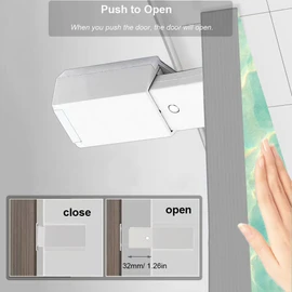 Push to Open Door Latch Cabinet Hardware ZKRIOC 2 Pack Magnetic Push Latch & Lock Heavy Duty Touch Latch and Catch for Hidden Door Drawer Push Release Tip on Strong Pop Out, White