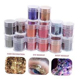 NUOBESTY 80pcs Nail Glitter Art Multi-use Manicure Supplies Gradient Colors for Festivals Easy Application Natural Artificial Nails for Home Decoration and Crafting