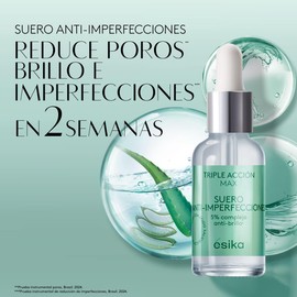 ésika - Sérum Facial Antiedad Triple Acción Max 28 ml, Suero Anti-imperfecciones, Reduce Arrugas, Reafirma e Hidrata la Piel, Piel Más Firme, con Colágeno Vegano