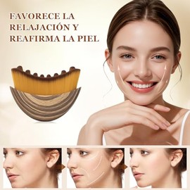 Cepillo Facial para Contorno Linfático, Cepillo Facial de Contorno Linfático, Cepillo Linfatico para cara, Lymphatic Contour Face Brush, Diseño Ergonó