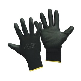 Assembly Gloves – 12 Pairs – Work Gloves – Colour: Black – 11 (XXL)