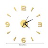 Wall Watch Decor, Wall Clock Sticker 3D Big Watch Decor